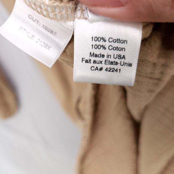 Star X Midi Shirt Dress Size Small Gauze Button Down Beachy Minimalist Boho USA - Picture 11 of 15